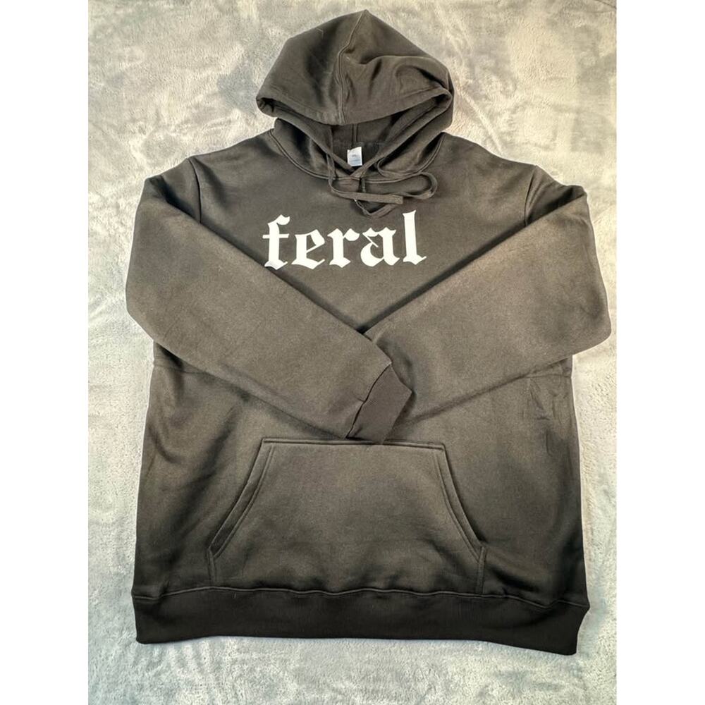 🌸Feral Hoodie Black 2XL